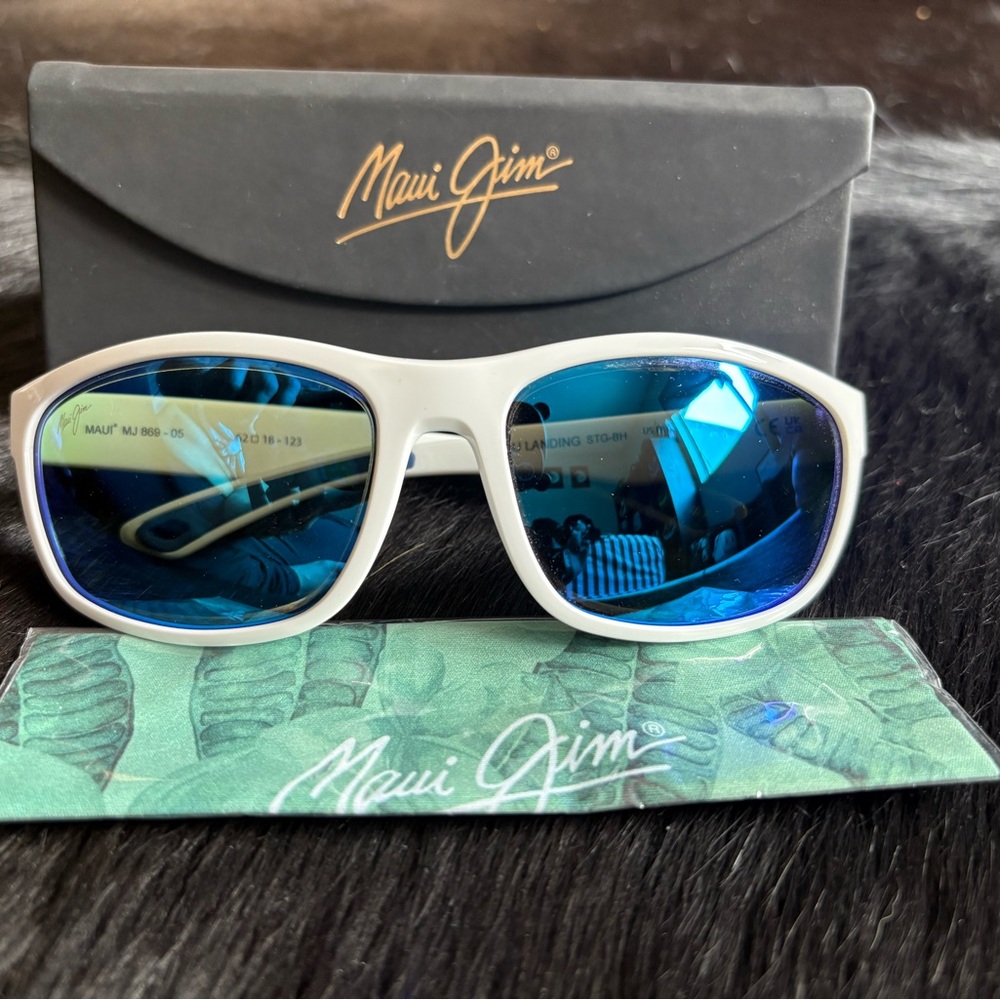 Maui Jim White and Blue Sunglasses